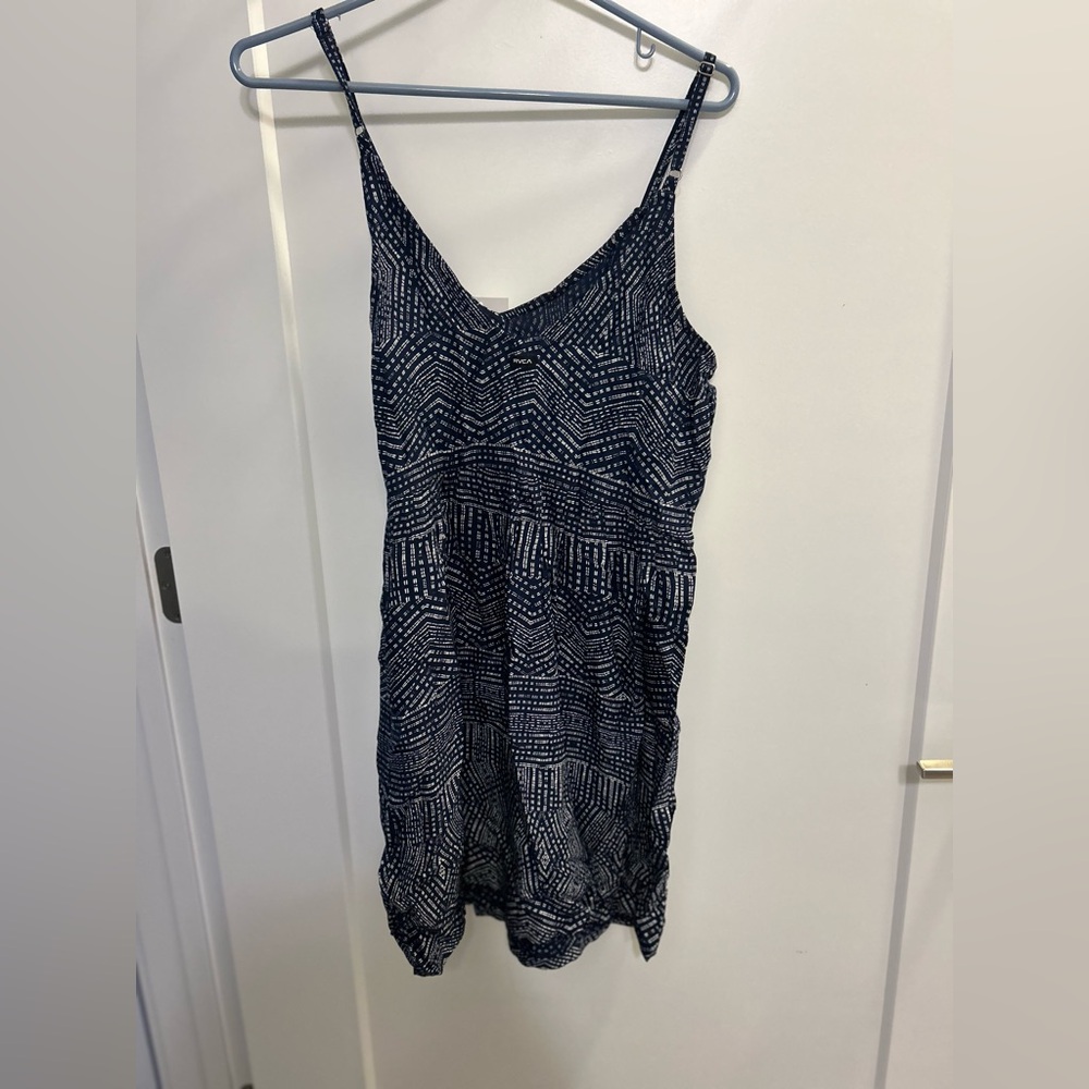 NWT RVCA Nolan Navy Blue Print Dress - Picture 7 of 11